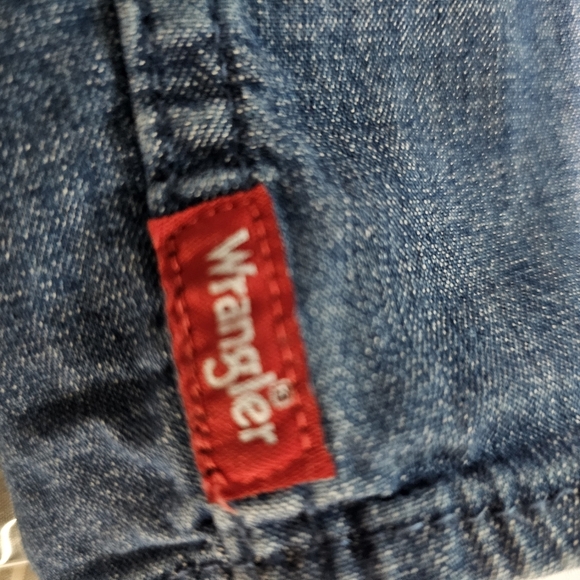 Men's Wrangler Denim Button Up Medium Blue with Flap Breast Pockets XL - Picture 11 of 12
